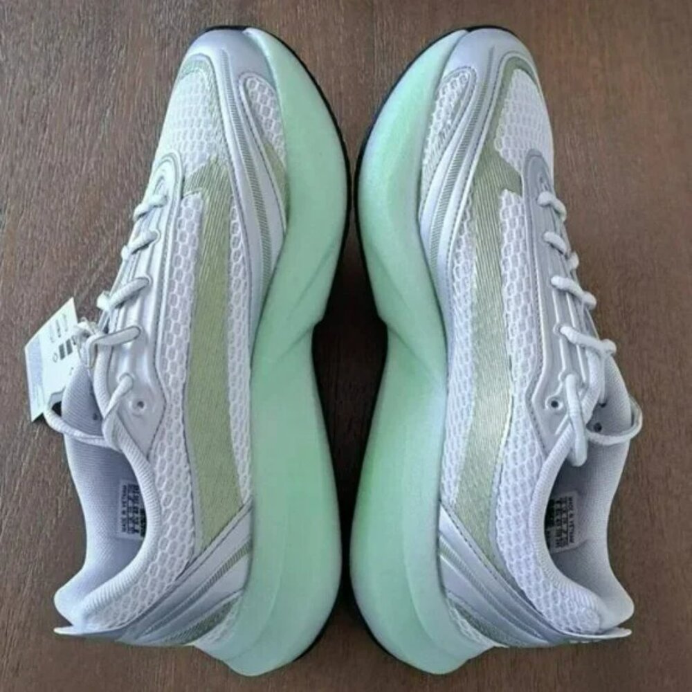 Adidas Lightblaze Glow Sneakers - Color: White/Silver/Lime - Size: Women 8 - Picture 7 of 10